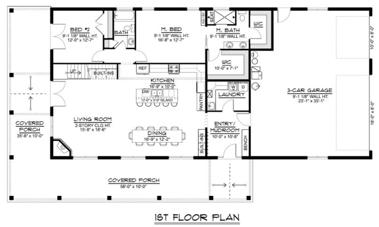 PE stamped engineering drawings: sample first floor plan sheet from a permit drawing set