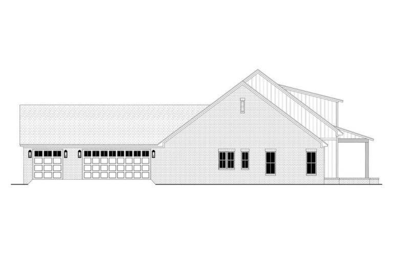 Sample front elevation sheet from a residential permit drawing set